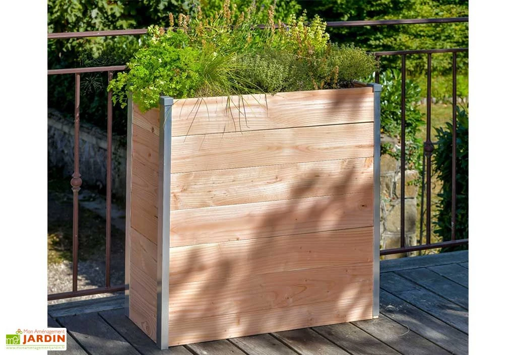 Jardinière En Bois Douglas Et Aluminium 75 X 35 X 80 Cm 1 Jardinière En Bois Douglas Et Aluminium 75 X 35 X 80 Cm