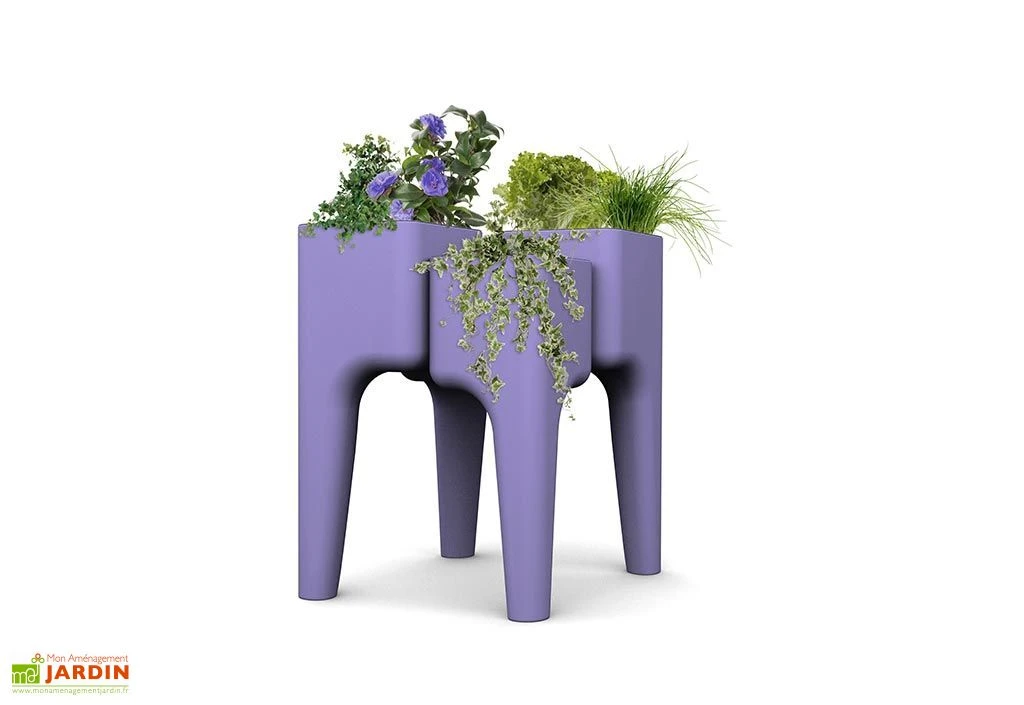 Jardinière Design Kiga M 4 Bacs Lavande 2 Jardinière Design Kiga M 4 Bacs Lavande – Image 2