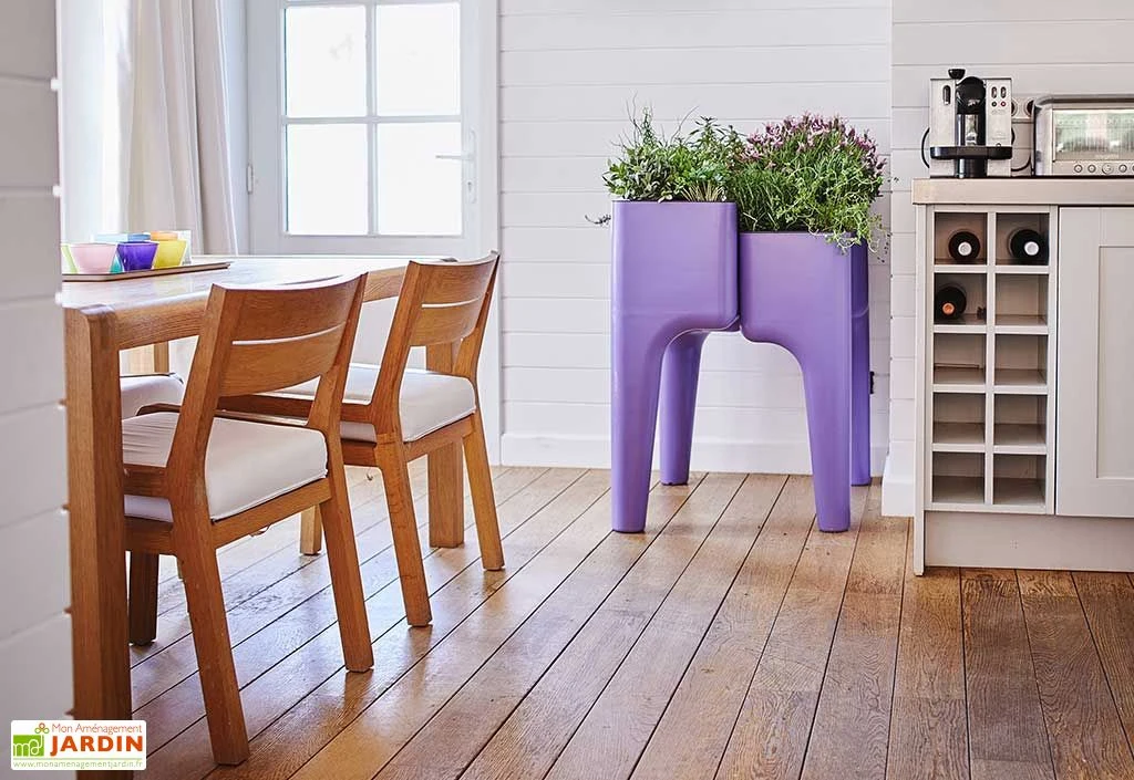 Jardinière Design Kiga M 4 Bacs Lavande 1 Jardinière Design Kiga M 4 Bacs Lavande
