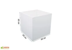 Jardinière En Béton Fibré Kube 45 (45x45) -Abriet Mobilier Soldes Boutique jardiniere kube beton 45x45cm