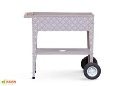Potager Sur Pieds En Acier Avec Roulettes – Barcelona -Abriet Mobilier Soldes Boutique jardiniere pieds acier