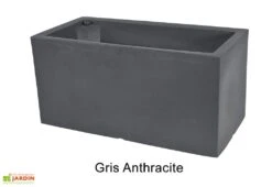 Jardinière Rectangulaire En Polyéthylène Atlantis 100 Cm (pls Coloris) -Abriet Mobilier Soldes Boutique jardiniere plastique rotomoule double paroi 100cm couleurs 4