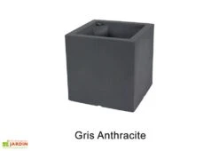 Jardinière Carrée En Polyéthylène Atlantis 40 Cm (pls Coloris) -Abriet Mobilier Soldes Boutique jardiniere plastique rotomoule double paroi 39cm couleurs 1