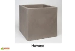 Jardinière Carrée En Polyéthylène Atlantis 50 Cm (pls Coloris) -Abriet Mobilier Soldes Boutique jardiniere plastique rotomoule double paroi 49cm couleurs 3