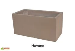 Jardinière Rectangulaire En Polyéthylène Atlantis 80 Cm (pls Coloris) -Abriet Mobilier Soldes Boutique jardiniere plastique rotomoule double paroi 80cm couleurs 3