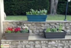 Jardinière Calipso Maxi Basic 40L + Pieds Amovibles – Grise -Abriet Mobilier Soldes Boutique jardiniere polypropylene 40l pieds amovibles calipso maxi basic grise 2