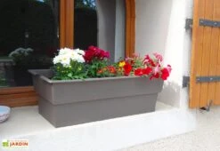 Jardinière Calipso Maxi Basic 40L + Pieds Amovibles – Taupe -Abriet Mobilier Soldes Boutique jardiniere polypropylene 40l pieds amovibles calipso maxi basic taupe 1