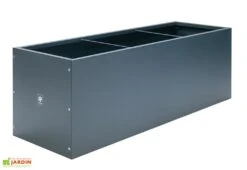 Jardinière Rectangulaire En Métal Thermolaqué Gris Anthracite -Abriet Mobilier Soldes Boutique jardiniere profil hg