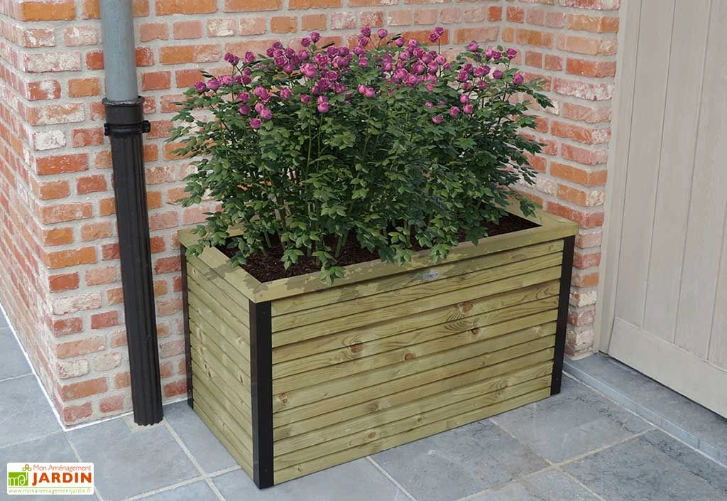 Solid Jardinière En Bois De Pin Traité 50 X 100 X 50 Cm 2 Solid Jardinière En Bois De Pin Traité 50 X 100 X 50 Cm – Image 2