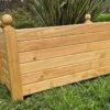 Jardinière Rectangulaire En Bois De Châtaignier Lasuré - Oranger