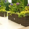 Jardinière En Résine Tressée 108x39x43cm (l,l,h)