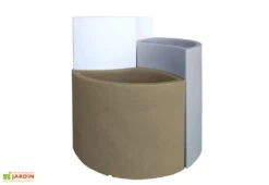 Pot De Fleurs En Polyéthylène Petalo - Ø 50 X 50 Cm -Abriet Mobilier Soldes Boutique jardiniere tabac gris blanc