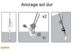 Kit D'ancrage Pour Serre Et Abri De Jardin Palram-Canopia -Abriet Mobilier Soldes Boutique kit ancrage sol serre palram anchoring 6