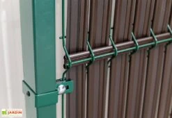 Lamelles D’occultation Pour Grillage Rigide H. 173 Cm – Lot De 42 10 Lamelles D’occultation Pour Grillage Rigide H. 173 Cm – Lot De 42 -Abriet Mobilier Soldes Boutique lame occultation grillage rigide marron 2