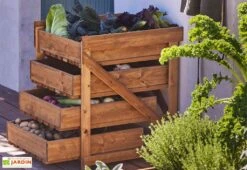 Légumier En Bois Autoclave Brun 4 Tiroirs - 50 X 54 X 60 Cm -Abriet Mobilier Soldes Boutique legumier 4 compartiments bois