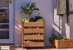 Légumier En Bois Autoclave Brun 4 Tiroirs - 50 X 54 X 60 Cm