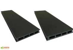 Lames De Terrasse Réversibles En Bois Composite Et PVC Lisa – 2 M²