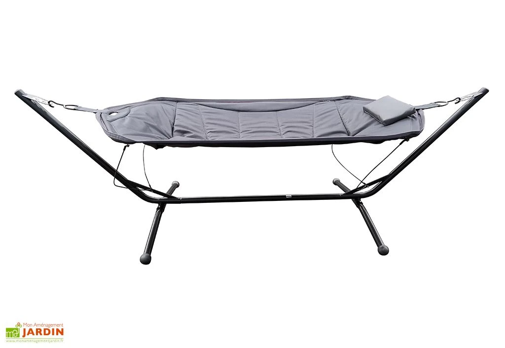 Hamac Sur Pieds En Acier Gris Anthracite 1 Hamac Sur Pieds En Acier Gris Anthracite