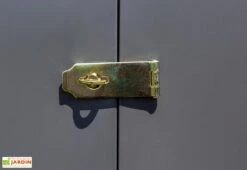 Armoire De Jardin En Acier Galvanisé 124 X 203 Cm -Abriet Mobilier Soldes Boutique loquet armoire jardin metal remise outils