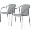 Lot De 2 Fauteuils De Jardin En Aluminium Et Polypropylène Rod