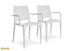 Lot De 2 Fauteuils De Jardin Empilables En Polypropylène Park