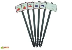 Mikado Lot De 6 Jalons Pour Semis Fruits Avec étiquettes – 45 Cm