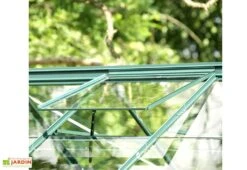 Serre De Jardin En Verre Trempé Lams 7,3 M² - Allium Vert -Abriet Mobilier Soldes Boutique lucarnes de toit verte serre venus 7500 lams