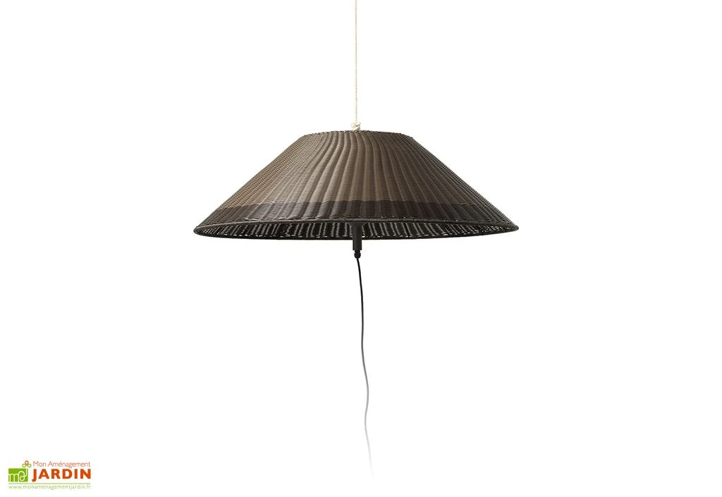 Suspension Extérieure En Osier Synthétique Marron ⌀ 103 Cm - Saigon 2 Suspension Extérieure En Osier Synthétique Marron ⌀ 103 Cm - Saigon – Image 2