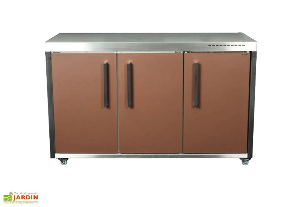 Cuisine D'extérieur En Acier Inoxydable Avec 3 Placards - MO 150 1 Cuisine D'extérieur En Acier Inoxydable Avec 3 Placards - MO 150