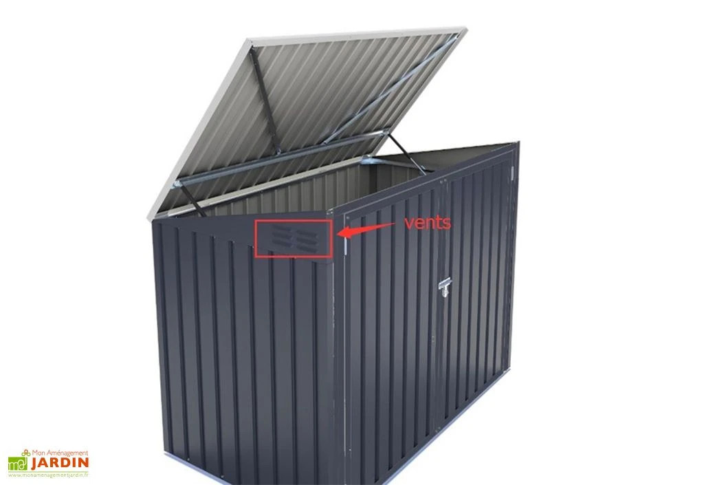 Coffre De Rangement Extérieur En Métal – 2000 L 2 Coffre De Rangement Extérieur En Métal – 2000 L – Image 2