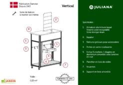 Mini Serre De Jardin Table à Jardiner – Juliana Vertical -Abriet Mobilier Soldes Boutique mini serre jardin balcon urban vertical