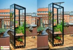 Mini Serre De Jardin En Verre Trempé – Juliana City -Abriet Mobilier Soldes Boutique mini serre jardin verre trempe aluminium juliana city 1