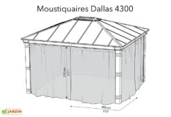 Moustiquaires En Polyester Pour Pergola Dallas Palram – Lot De 4 -Abriet Mobilier Soldes Boutique moustiquaires pergola dallas 4300 palram