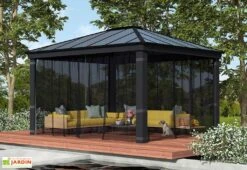 Moustiquaires En Polyester Pour Pergola Dallas Palram – Lot De 4 -Abriet Mobilier Soldes Boutique moustiquaires pergola dallas palram 4