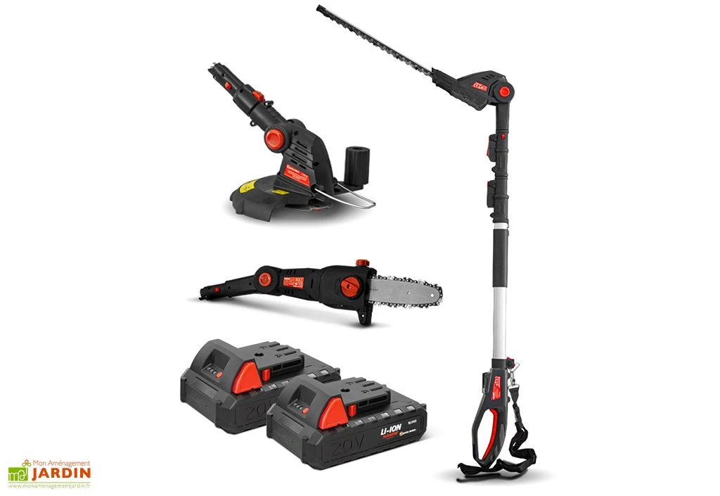 Outil De Jardinage 3 En 1 : Taille-haies, élagueuse Et Coupe Bordures – 20 V 1 Outil De Jardinage 3 En 1 : Taille-haies, élagueuse Et Coupe Bordures – 20 V