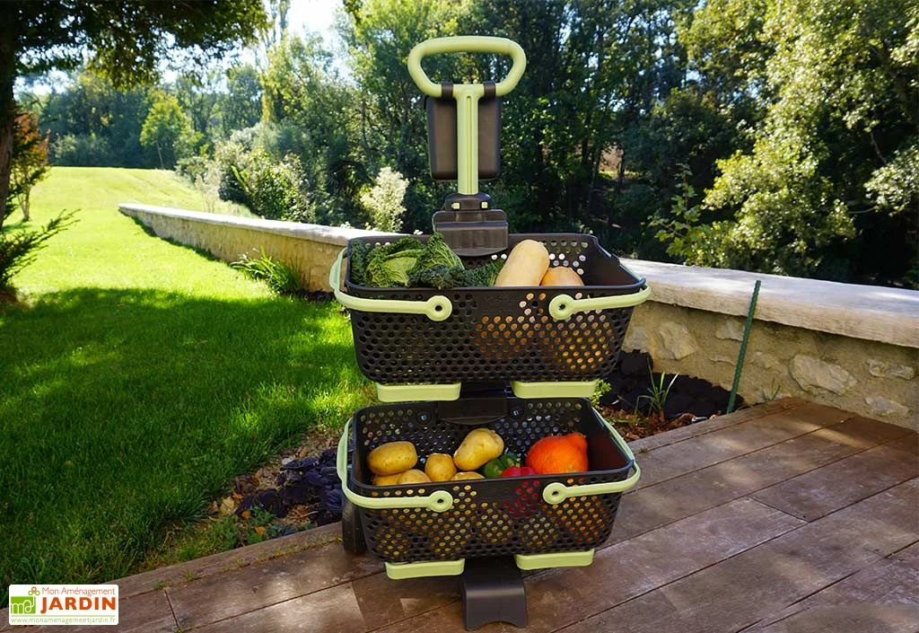 Chariot à Roulettes Avec Paniers De Récolte 15 L - Kajo 2 Chariot à Roulettes Avec Paniers De Récolte 15 L - Kajo – Image 2