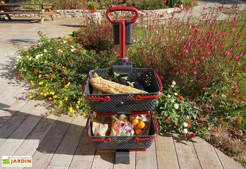 Chariot à Roulettes Avec Paniers De Récolte 15 L - Kajo 1 Chariot à Roulettes Avec Paniers De Récolte 15 L - Kajo