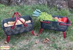 Paniers De Récolte Kajo 15L - 48 X 29 X 20 Cm (lot De 2) -Abriet Mobilier Soldes Boutique panier recolte kajo 15 cerise