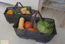 Paniers De Récolte Kajo 15L - 48 X 29 X 20 Cm (lot De 2) -Abriet Mobilier Soldes Boutique panier recolte kajo 15 prune
