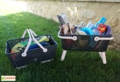 Paniers De Récolte Kajo 15L - 48 X 29 X 20 Cm (lot De 2) -Abriet Mobilier Soldes Boutique panier recolte kajo 15 rose pastel