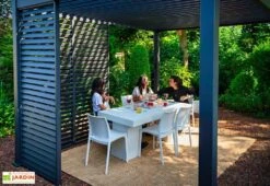 Panneau Brise-vue En Aluminium Pour Pergola Ombréa 1 M 11 Panneau Brise-vue En Aluminium Pour Pergola Ombréa 1 M -Abriet Mobilier Soldes Boutique panneau brise jardin vue gris anth