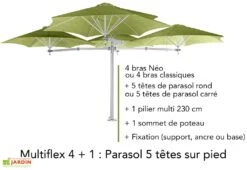 Pilier Multimâts 230 Cm Pour Composition De Parasol Paraflex 7 Pilier Multimâts 230 Cm Pour Composition De Parasol Paraflex -Abriet Mobilier Soldes Boutique parasol 5 tetes sur pied umbrosa