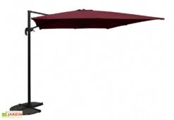 Parasol Déporté Carré En Aluminium Et Polyester 3,2 X 3,2 M
