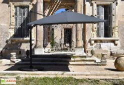 Parasol Déporté à LED En Aluminium Et Polyester Capeo 3 X 3 M 9 Parasol Déporté à LED En Aluminium Et Polyester Capeo 3 X 3 M -Abriet Mobilier Soldes Boutique parasol deporte led aluminium polyester capeo 3x3 m 1