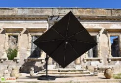 Parasol Déporté à LED En Aluminium Et Polyester Capeo 3 X 3 M 10 Parasol Déporté à LED En Aluminium Et Polyester Capeo 3 X 3 M -Abriet Mobilier Soldes Boutique parasol deporte led aluminium polyester capeo 3x3 m 7