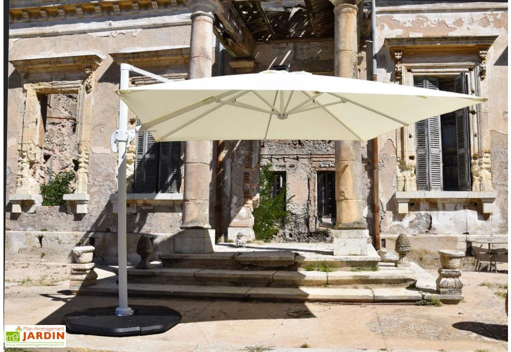 Parasol Déporté à LED En Aluminium Et Polyester Capeo 3 X 3 M 3 Parasol Déporté à LED En Aluminium Et Polyester Capeo 3 X 3 M – Image 3