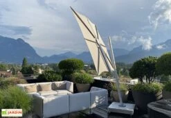 Parasol Déporté 250 Cm - Spectra Incliné Toile Solidum -Abriet Mobilier Soldes Boutique parasol deporte spectra carre 250cm umbrosa 1 1