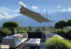 Parasol Déporté 250 Cm - Spectra Incliné Toile Sunbrella 9 Parasol Déporté 250 Cm - Spectra Incliné Toile Sunbrella -Abriet Mobilier Soldes Boutique parasol deporte spectra carre 250cm umbrosa