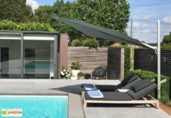 Parasol Déporté 250 Cm - Spectra Droit Toile Solidum -Abriet Mobilier Soldes Boutique parasol deporte spectra droit 250cm umbrosa