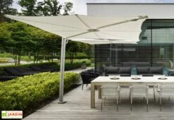 Parasol Déporté 250 Cm - Spectra Duo Toile Solidum -Abriet Mobilier Soldes Boutique parasol deporte spectra duo 250cm umbrosa
